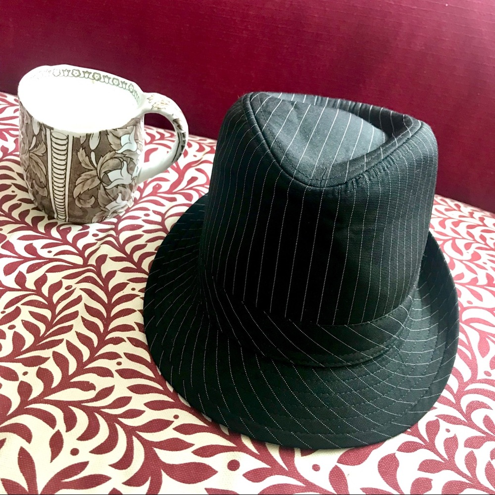 Black Pinstripe Fedora